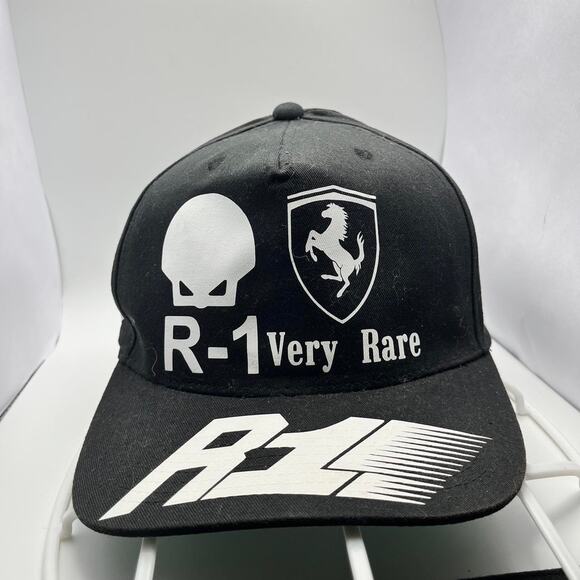Black Racing Men's Hat - Picture 1 of 5